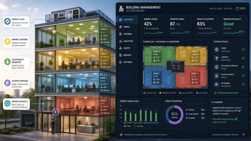 Smart building access control and unattended retail devices