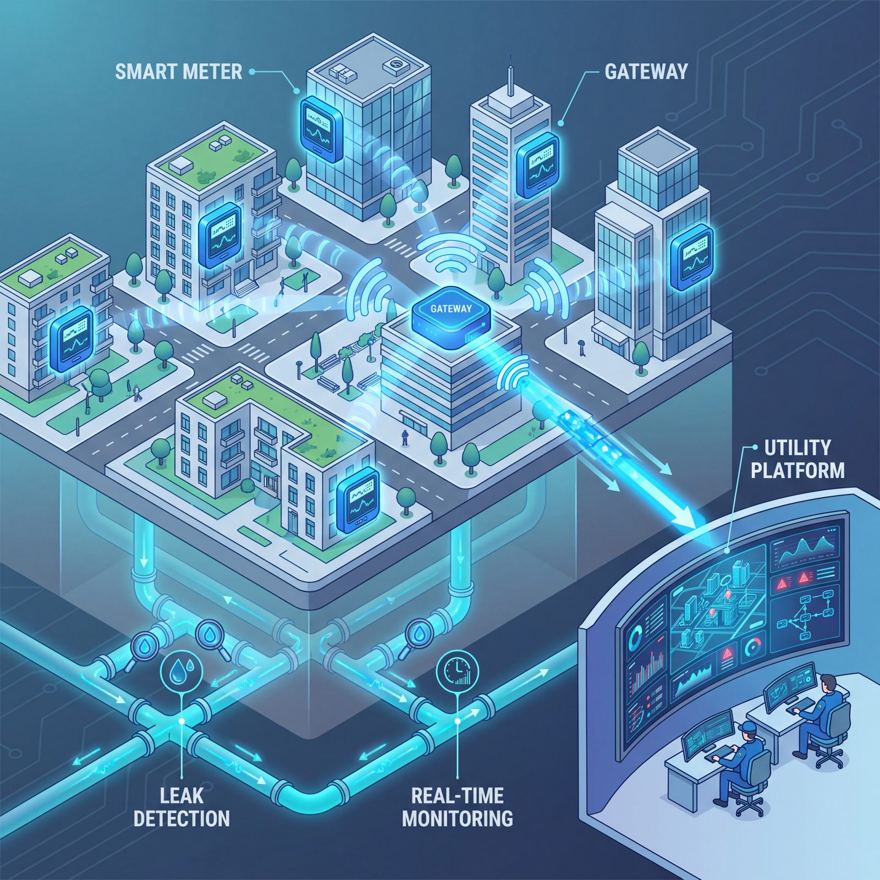 City buildings reporting heat and utility consumption to one platform